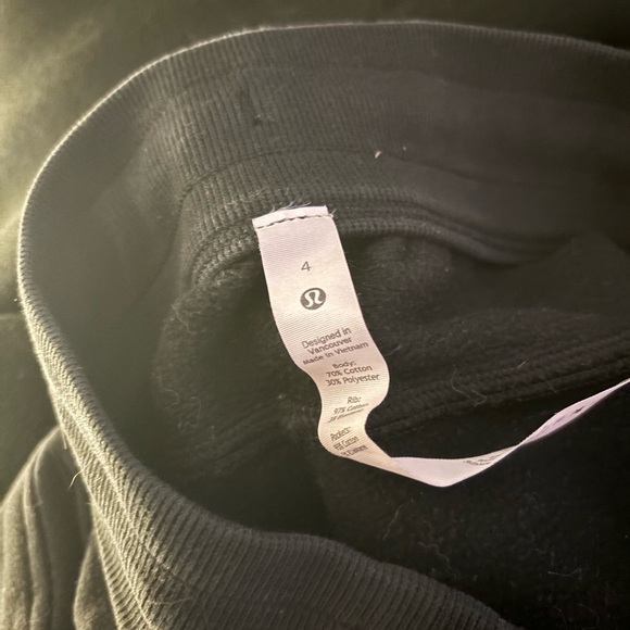 Black Scuba Lululemon Sweatpants joggers - Picture 3 of 4